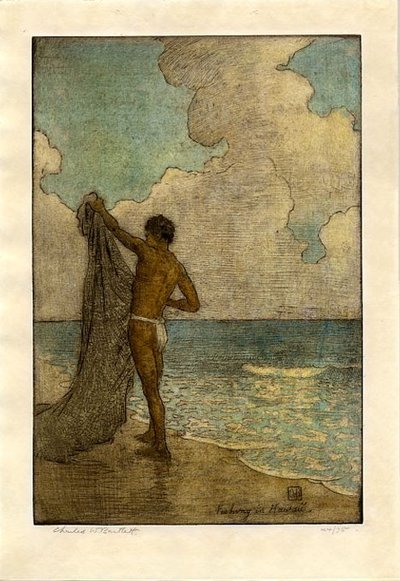 Fishing in Hawaii by Charles William Bartlett
